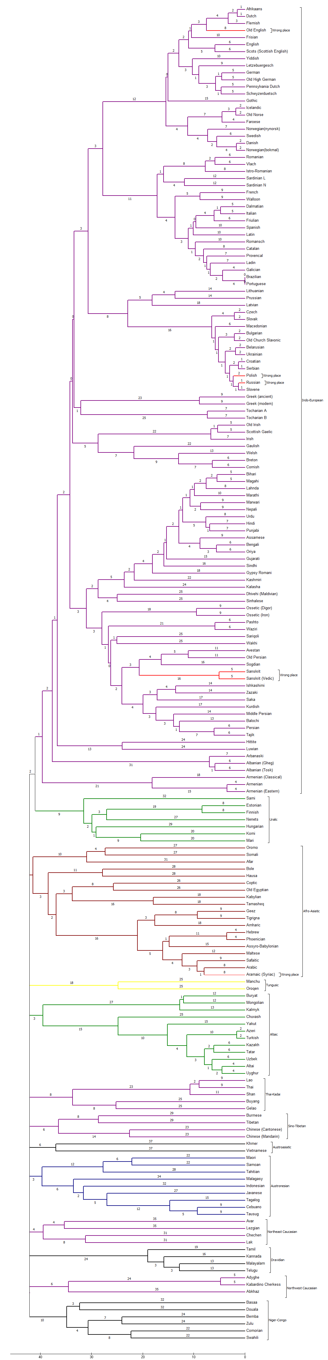 Worldwide Language tree